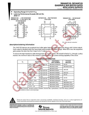 SN74AHC125DRE4 datasheet  